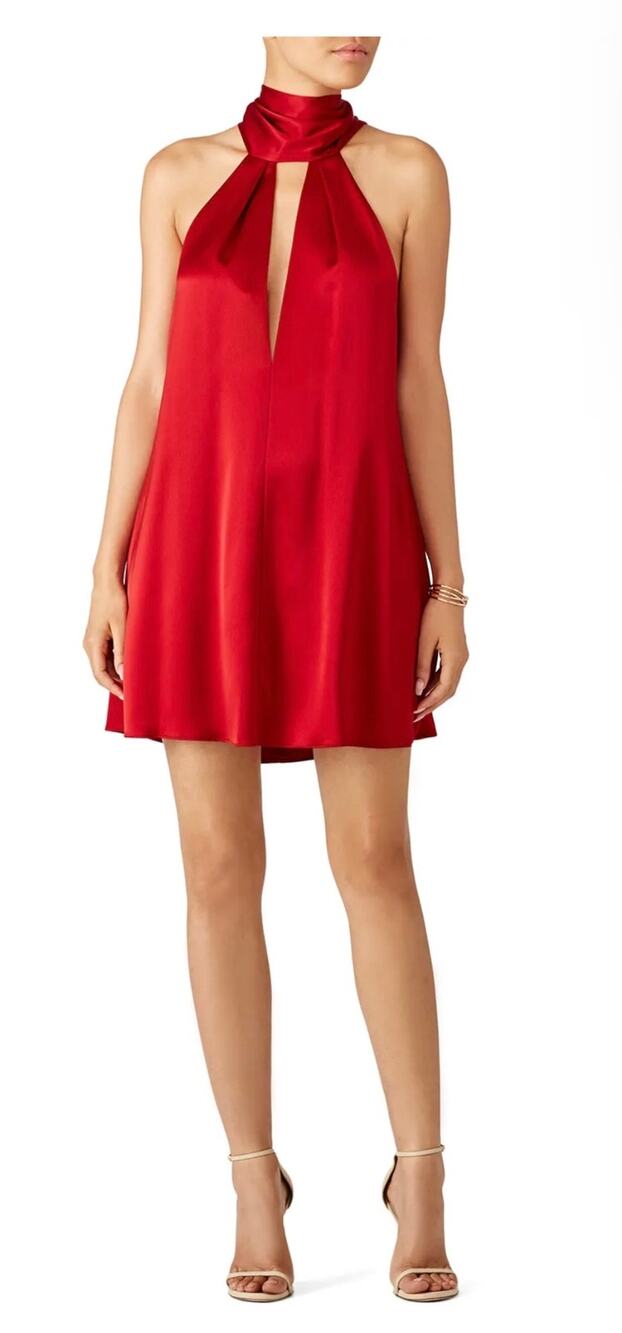 Galvan London Deep Red Sash Dress 8